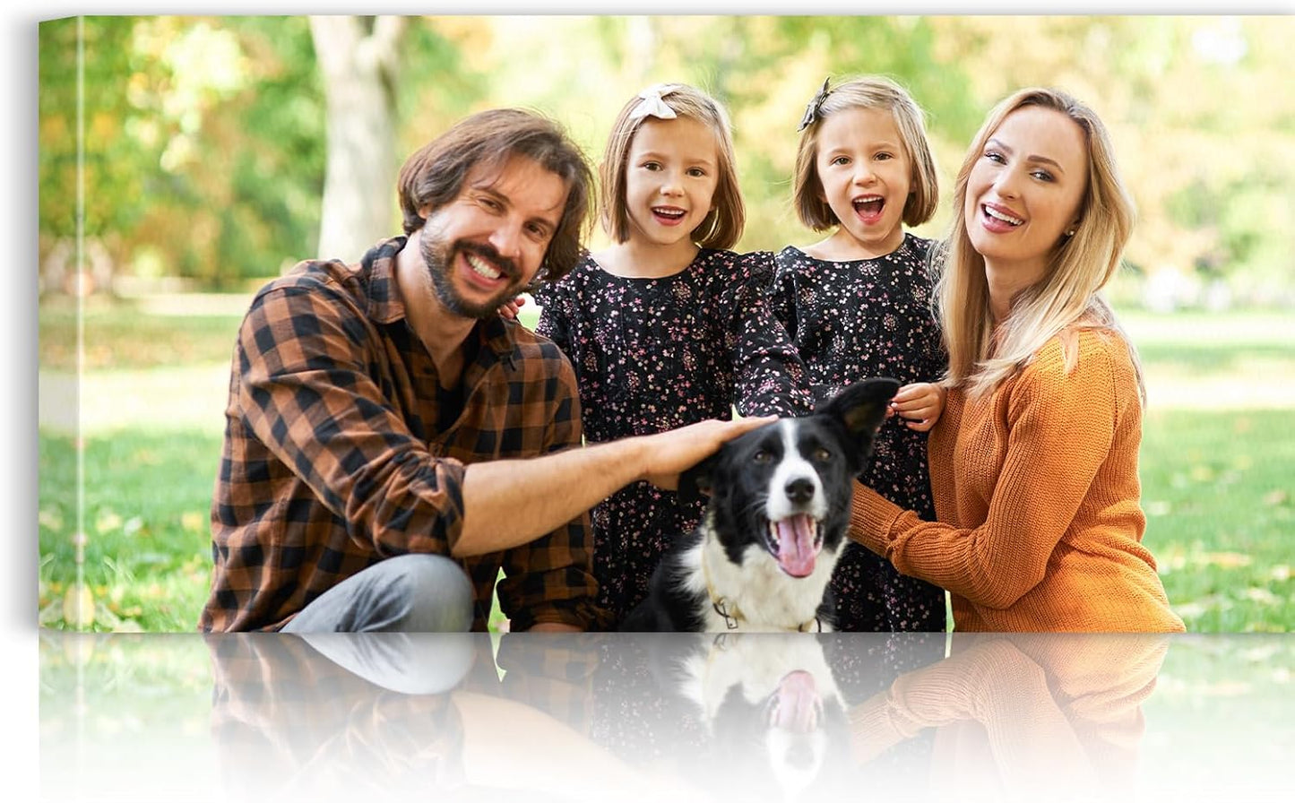 Custom Canvas Prints with Your Photos - Personalized Pictures Print, Customized Photo Gifts, Wall Art Poster Canvas Printing for Wedding, Family, Baby, Pets, Home Office Decor, Wrapped Frame 32x16