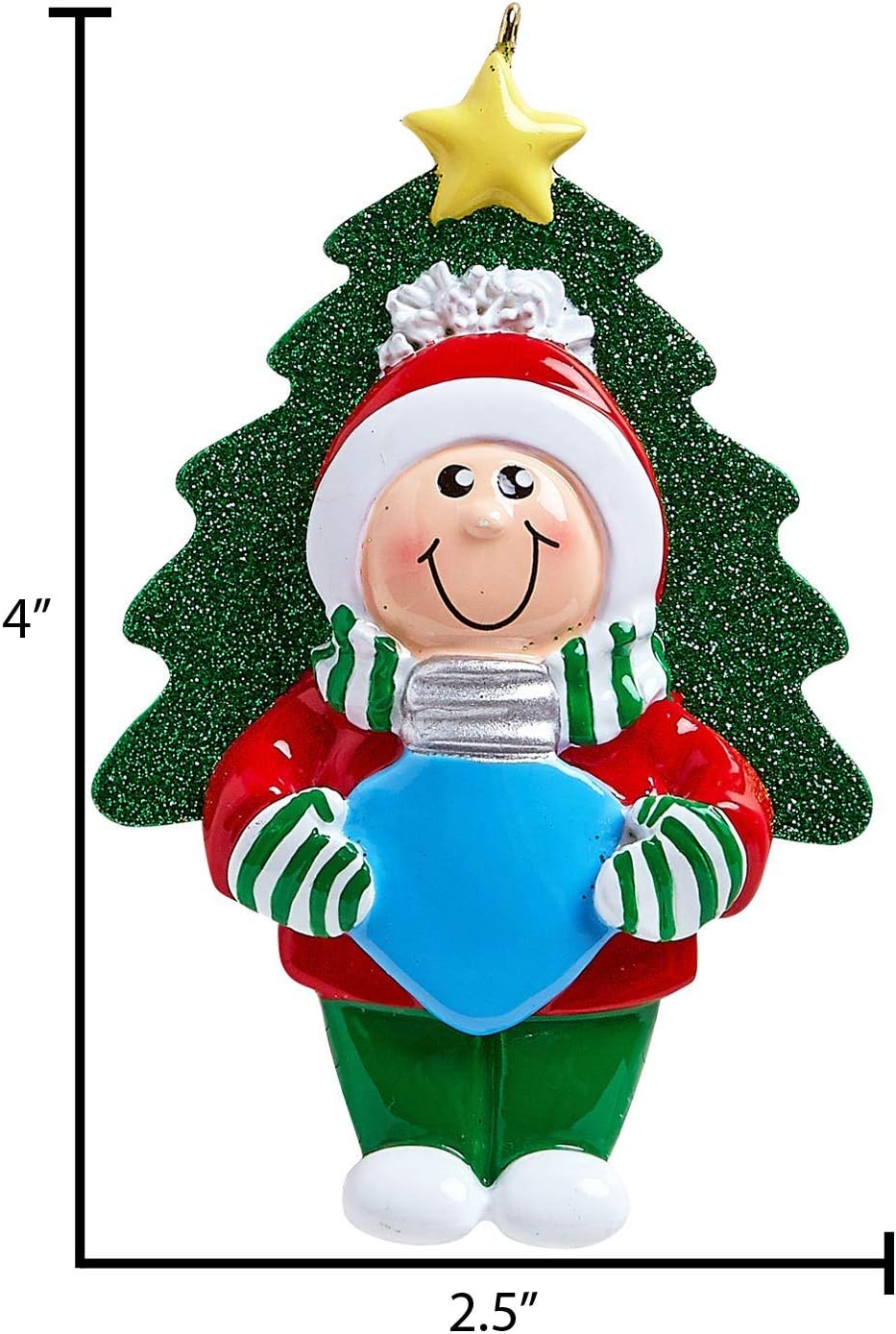 3D Toddler Ornaments for Christmas Tree 2025 - Blue Bulb Tree Hat Ornament for Kids Cozy Pajama Ornament for Girl Personalized Christmas Ornaments for Kids G ifts for Girls Toddler Girl Decorations