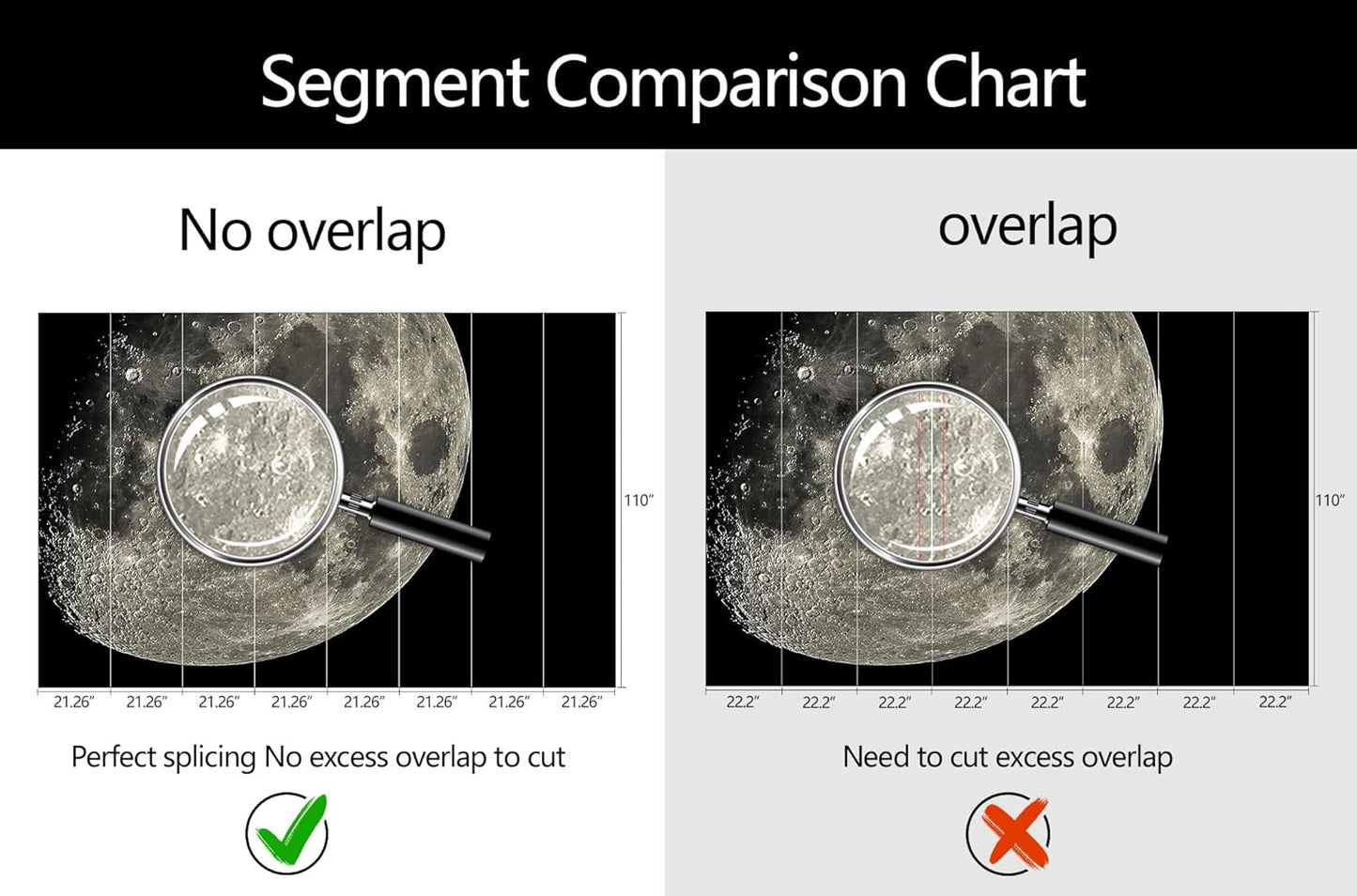 Moon Wallpaper Dark Night Sky Landscape Mural Living Room Bedroom Kids Room (Not Peel and Stick)