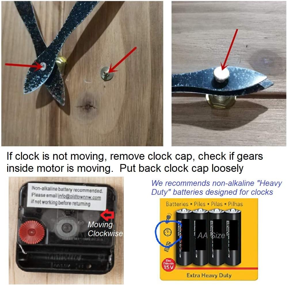 Oldtown Farmhouse Metal & Solid Wood Noiseless Wall Clock (Dark Brown, 18-inch)