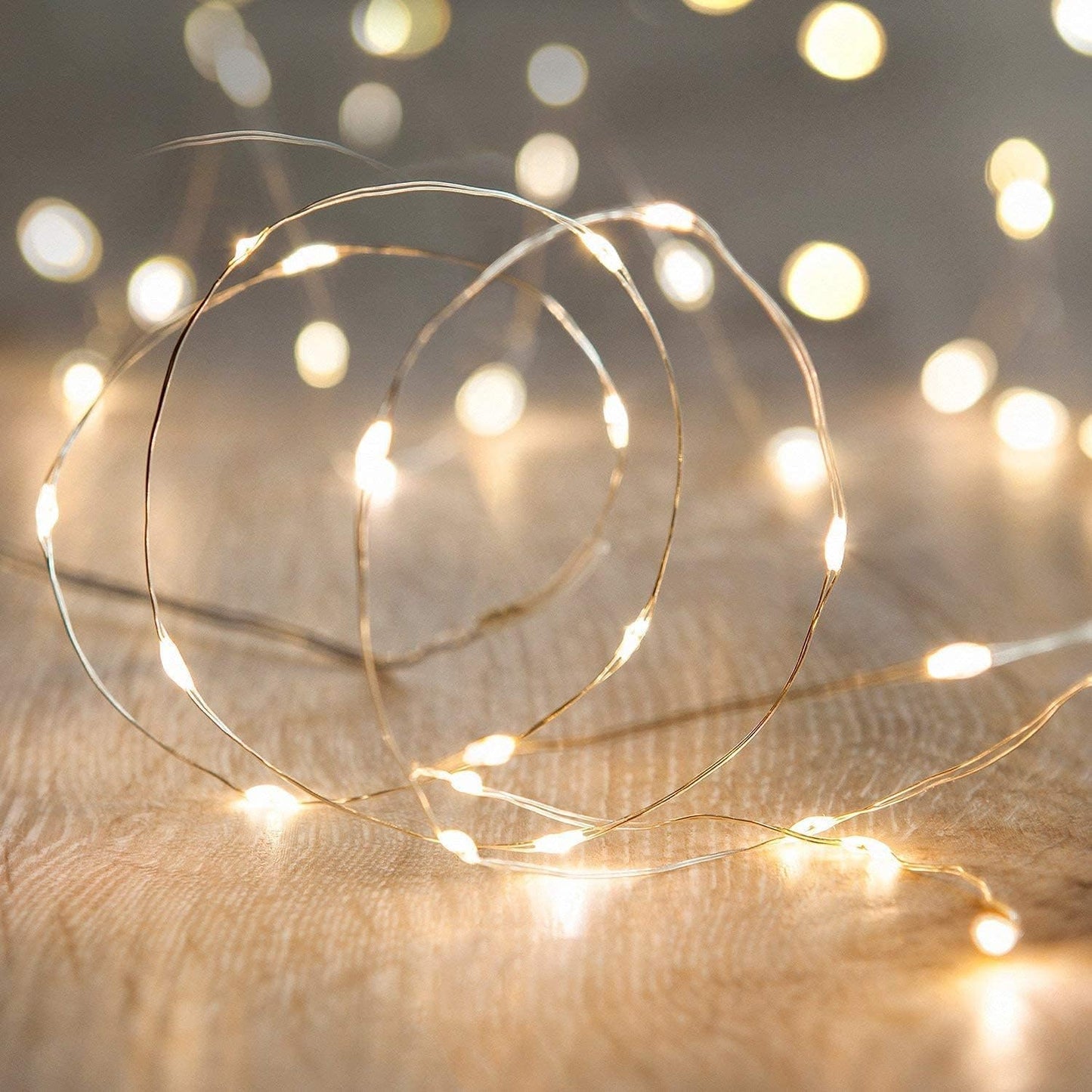 ANJAYLIA LED Fairy String Lights, 80 LED Twinkle Lights Battery Operated for Garden Home Party Wedding Festival Decorations Crafting Lights, Warm White