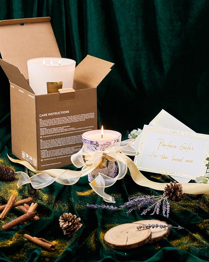 M&SENSE Rosemary Eucalyptus Scented Candle 35oz 150H Burn Time Long Lasting, 3-Wick Natural Aromatherapy Candle Highly Scented, Home Fragrance Housewarming Gifts