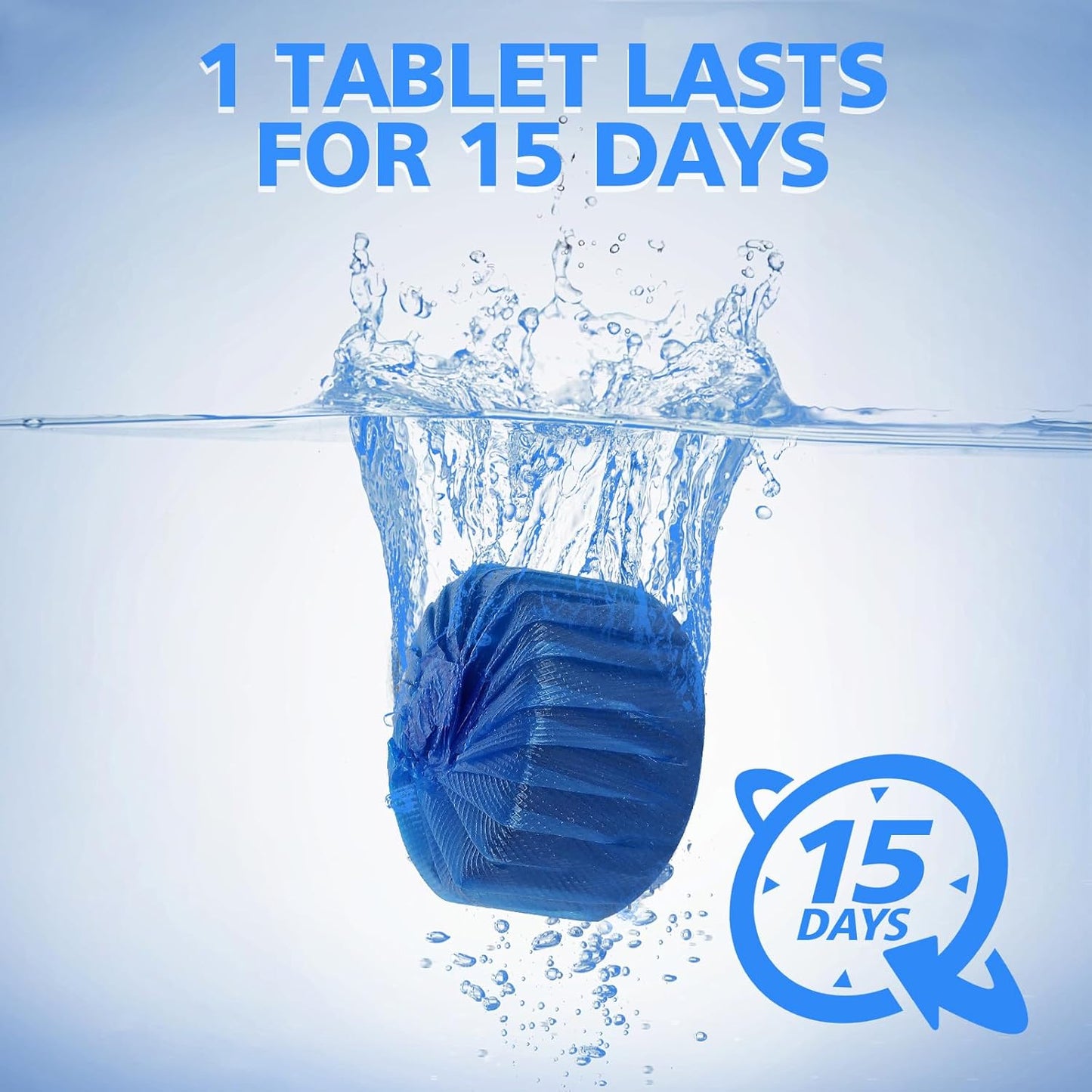 USKICH Toilet Bowl Cleaner Tablets 80 PACK, Bathroom Automatic Toilet Tank Blue Cleaners with Bleach, Slow-Releasing Household Toilet Cleaners for Deodorizing, Descaling, against Tough Stains