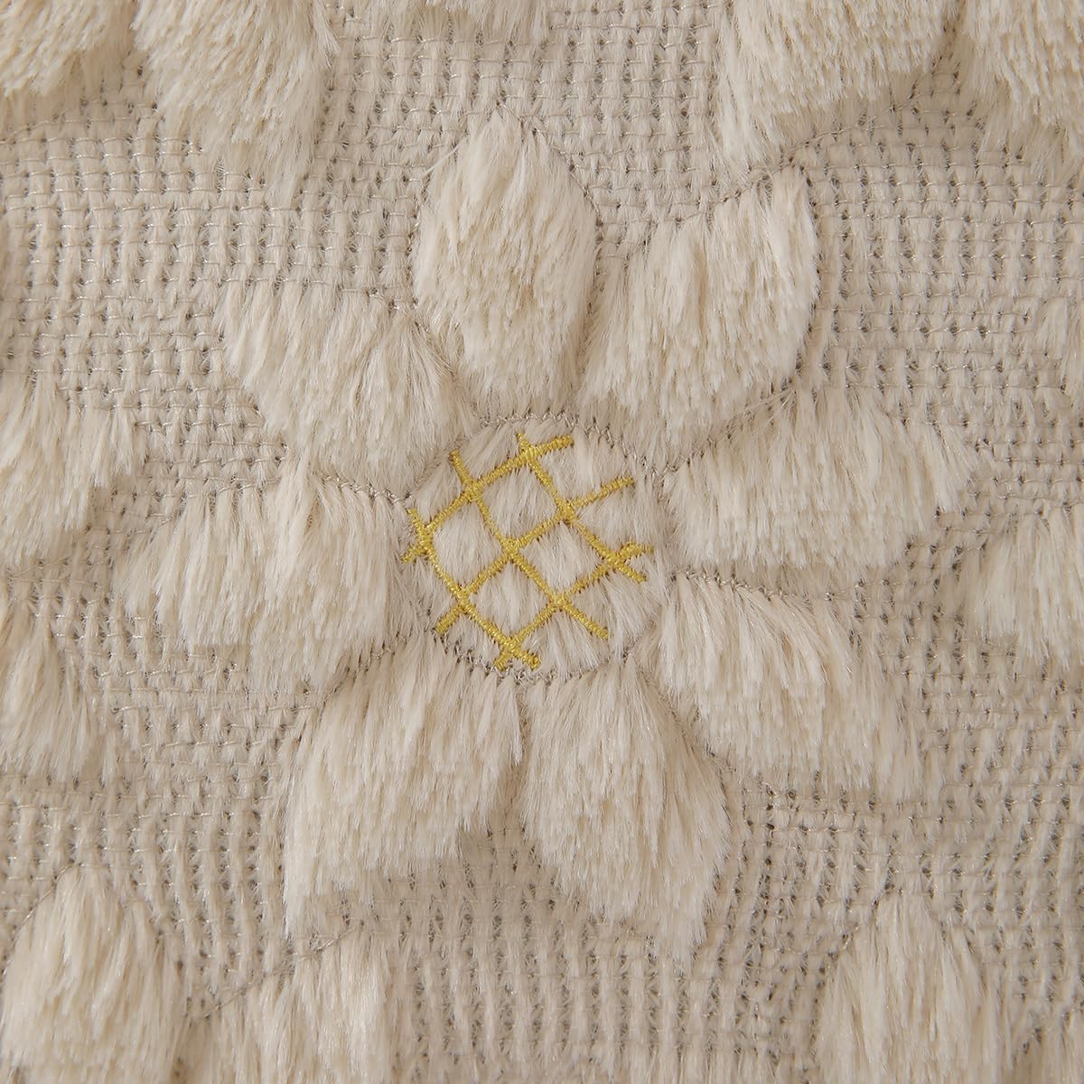 DFXSZ Spring Summer Pillow Covers 12x20 inch Set of 2 Farmhouse Decor Yellow Flower Heart Sunflower Beige Soft Plush Faux Fur Jacquard Throw Pillows for Sofa Holiday Spring Home Decor PTK024E12