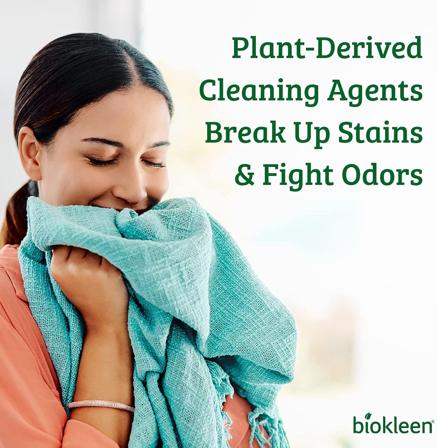 Biokleen Natural Sport 3X Concentrated Laundry Detergent, 300 Loads, Bio Active Formula, Fight Odors, Sweat & Stain Remover, Lavender Eucalyptus Scent