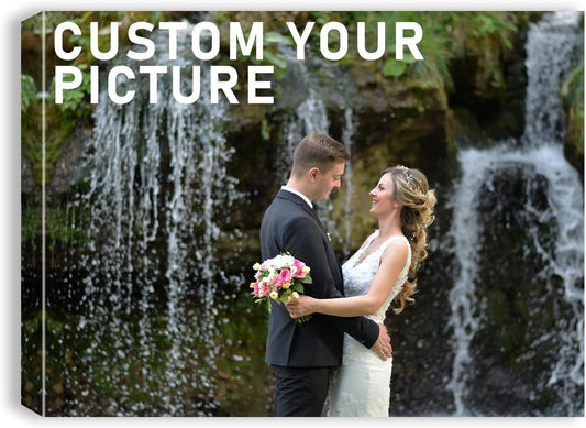 xzartdiy Custom Canvas Prints with Your Photos - Personalized Picture Print Customized Gifts for Family Home Office Wall Art Decor, Wrapped Canvas 24x18inch