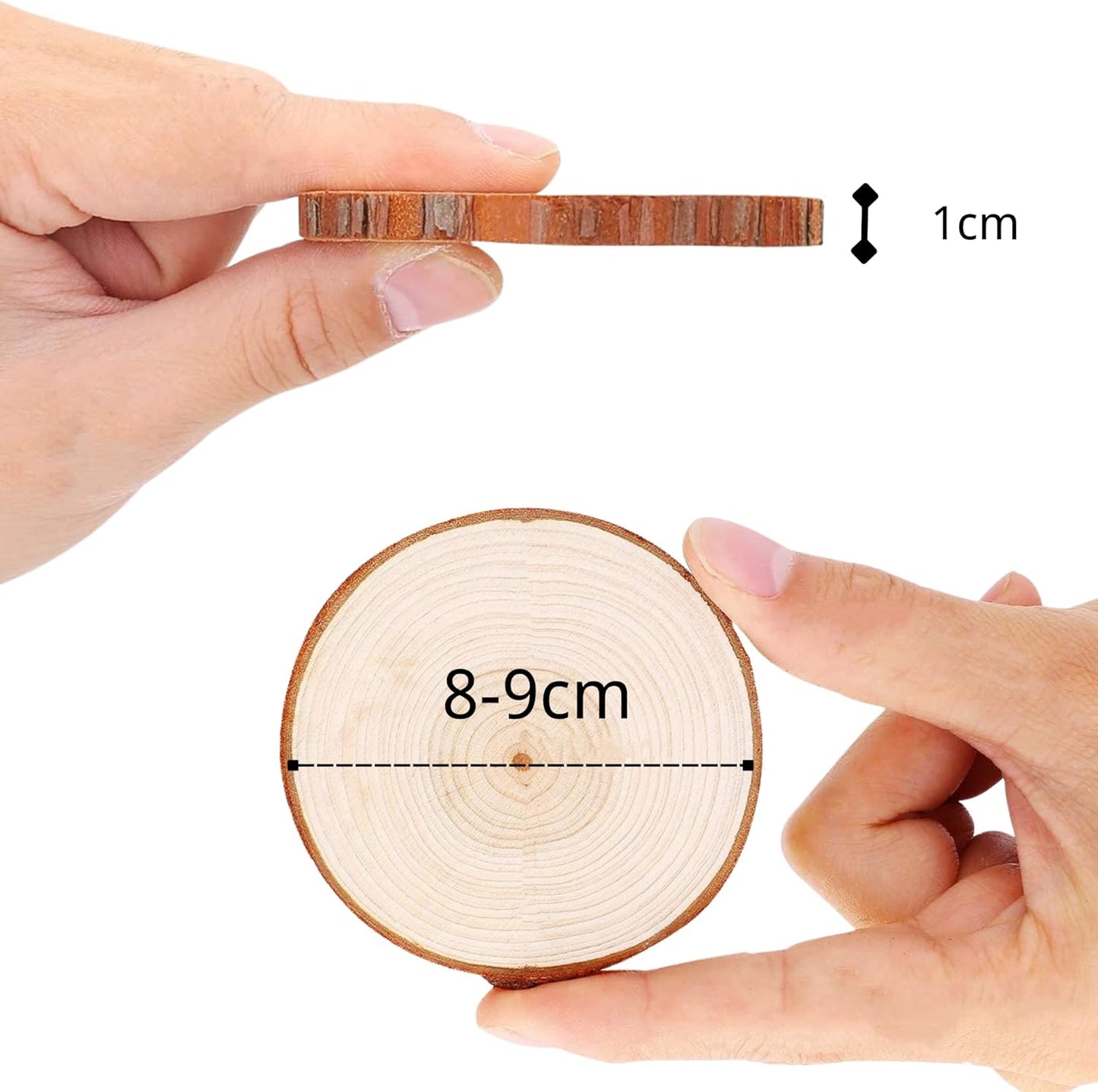 Wood Slices TICIOSH Craft Unfinished Wood kit Predrilled with Hole Wooden Circles for Arts Wood Slices Christmas Ornaments DIY Crafts 30 Pcs 3.1-3.5 inches