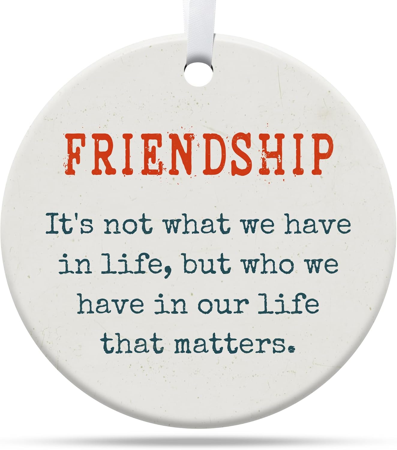 Friendship Gifts for Women, Best Friend, Funny, Work Besties, Sister, Friend Ornaments for Women, Ceramic Christmas Ornaments (Friendship 2)