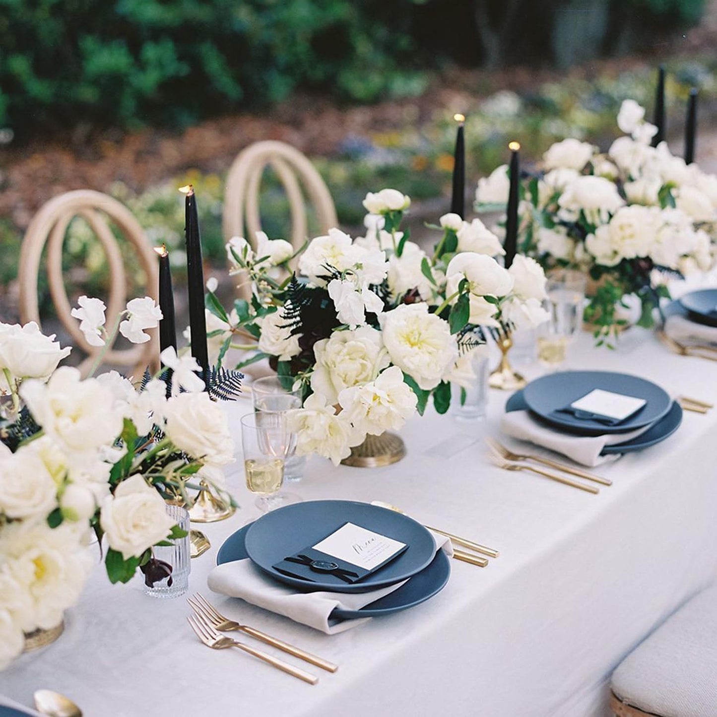 sancua Rectangle Tablecloth - 70 x 108 Inch - Stain and Wrinkle Resistant Washable Polyester Table Cloth, Decorative Fabric Table Cover for Dining Tables, Buffet Parties and Camping, White