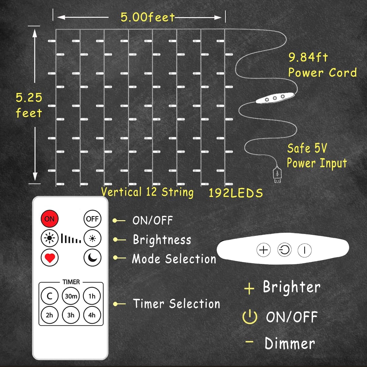 Curtain Lights Pink Purple Blue Ombre Fairy Light with Remote Ombre Rainbow LED String Curtain Lights for Girls Room Purple Twinkle Fairy Light Mermaid Unicorn Frozen Decor Teen Girl Room