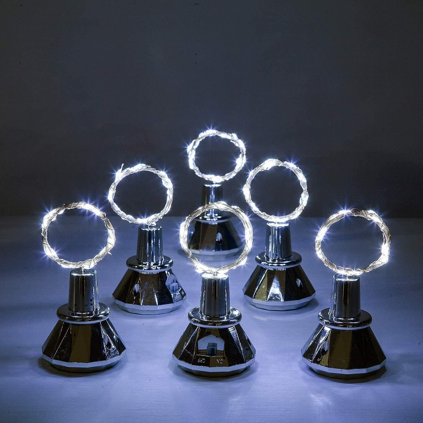 Upgraded 12 Pack Diamond Solar Wine Bottle Lights, 20 LEDs Waterproof Copper Light, Bottle Light Fairy Cork String Lights for Yard Patio Decor, DIY Birthday Gift for Mom Grandma Friend(Cool White)