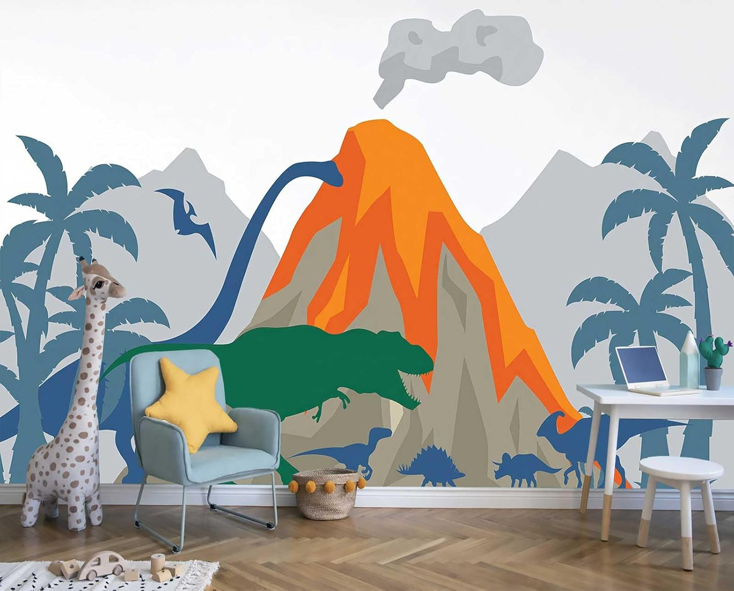 Misty Forest Mountains Nature Wallpaper for Interior Wall Decoration, Bathroom, Living Room, Bedroom Background Wall murals（Not Peel and Stick）