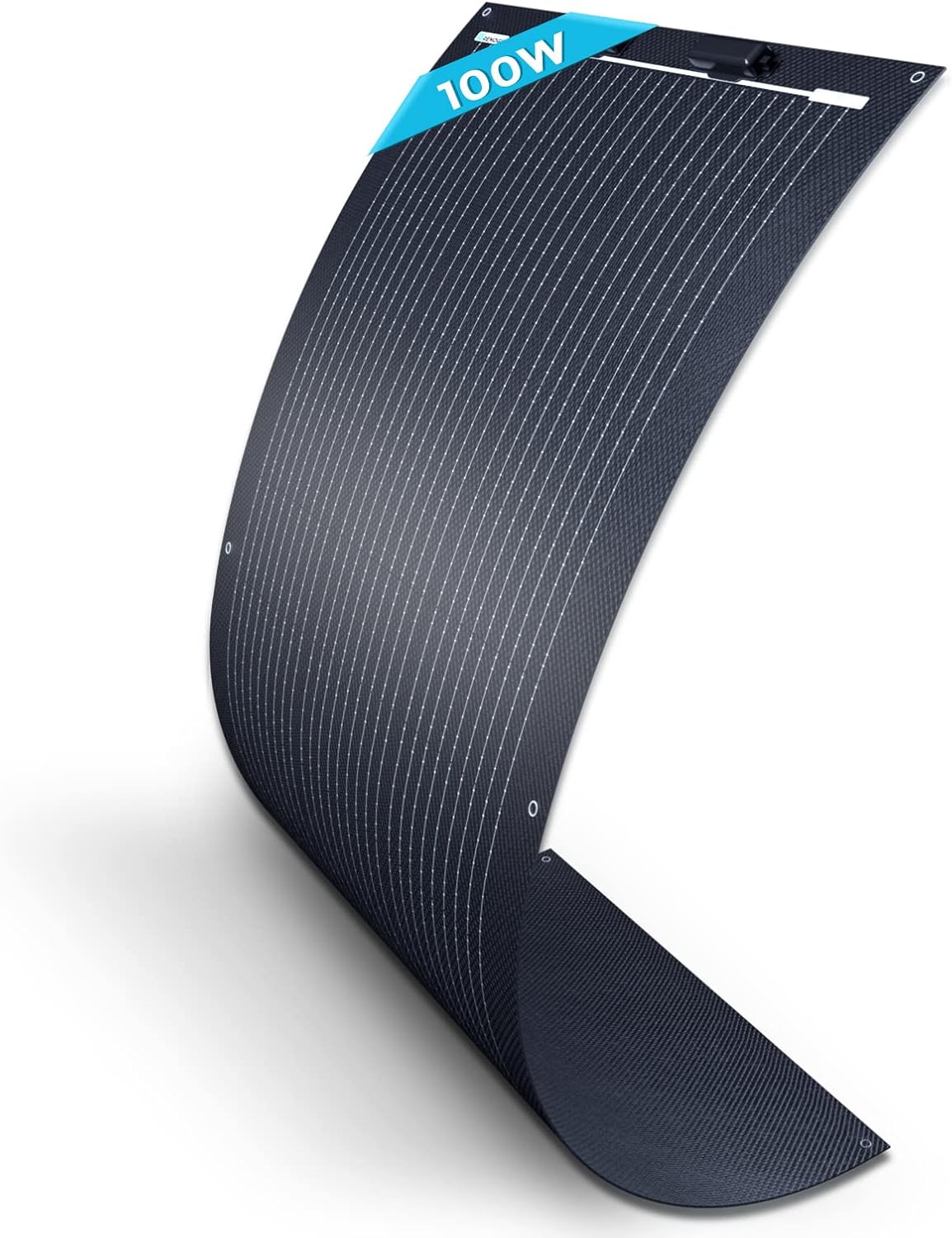 Renogy 100W Solar Panel 12V, Flexible Solar Panel 100 Watt 22% High-Efficiency, 240° Ultra Lightweight Solar Panels for Marine RV Cabin Van Car Boat Camping Curve Surfaces, Black