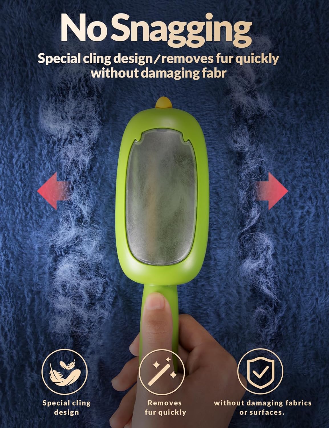 Portable Lint Brush,Reusable Lint Roller,Washable Pet Hair Removal Tool for Clothes,Furniture,Pet Hair Remover for Cats and Dogs Fur,Ideal Replacement for Sticky Refills Lint Roller/Removers