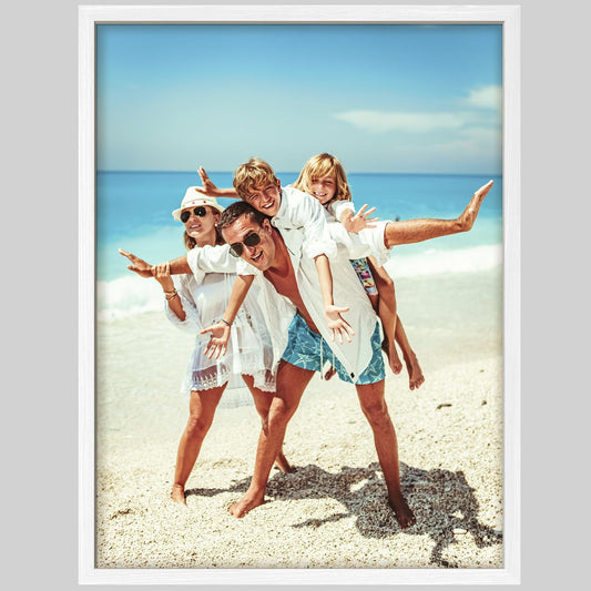 wall26 Custom Framed Poster Wall Art for Living Room, Bedroom Canvas Prints for Home Decoration Ready to Hang - 11"x14" White