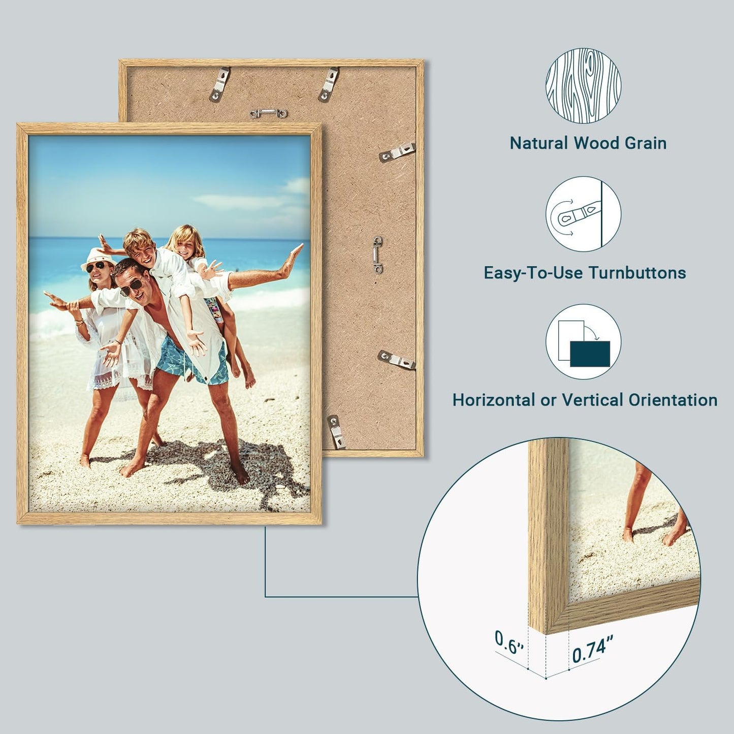 wall26 Custom Framed Poster Wall Art for Living Room, Bedroom Canvas Prints for Home Decoration Ready to Hang - 12"x16" Natural