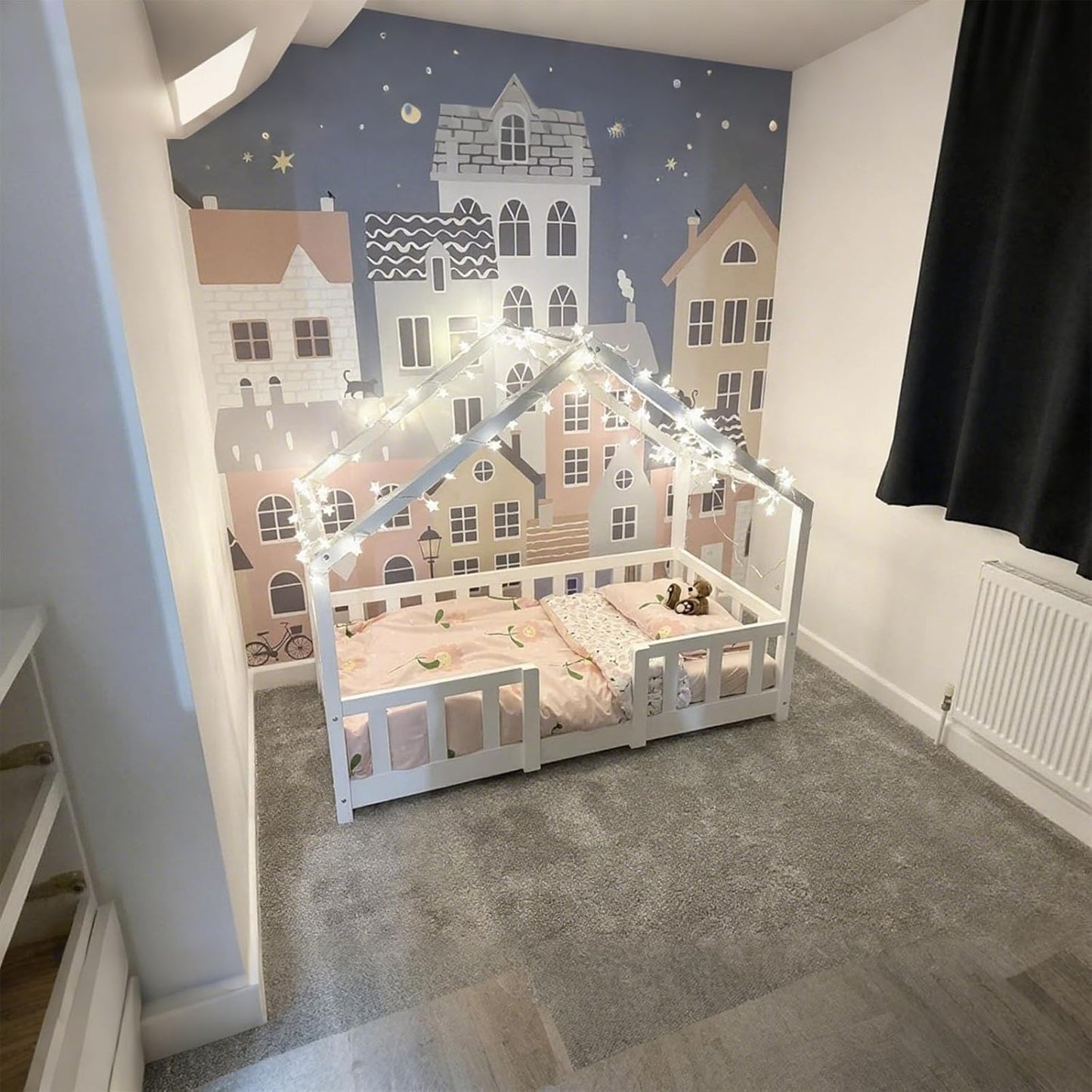 String Lights for Bedroom - 17 Ft 50 LED Fairy Christmas Lights Battery Operated, Waterproof Indoor Outdoor Star Twinkle Light for Tent Loft Bed Patio Party Wedding Holiday Camping Decor