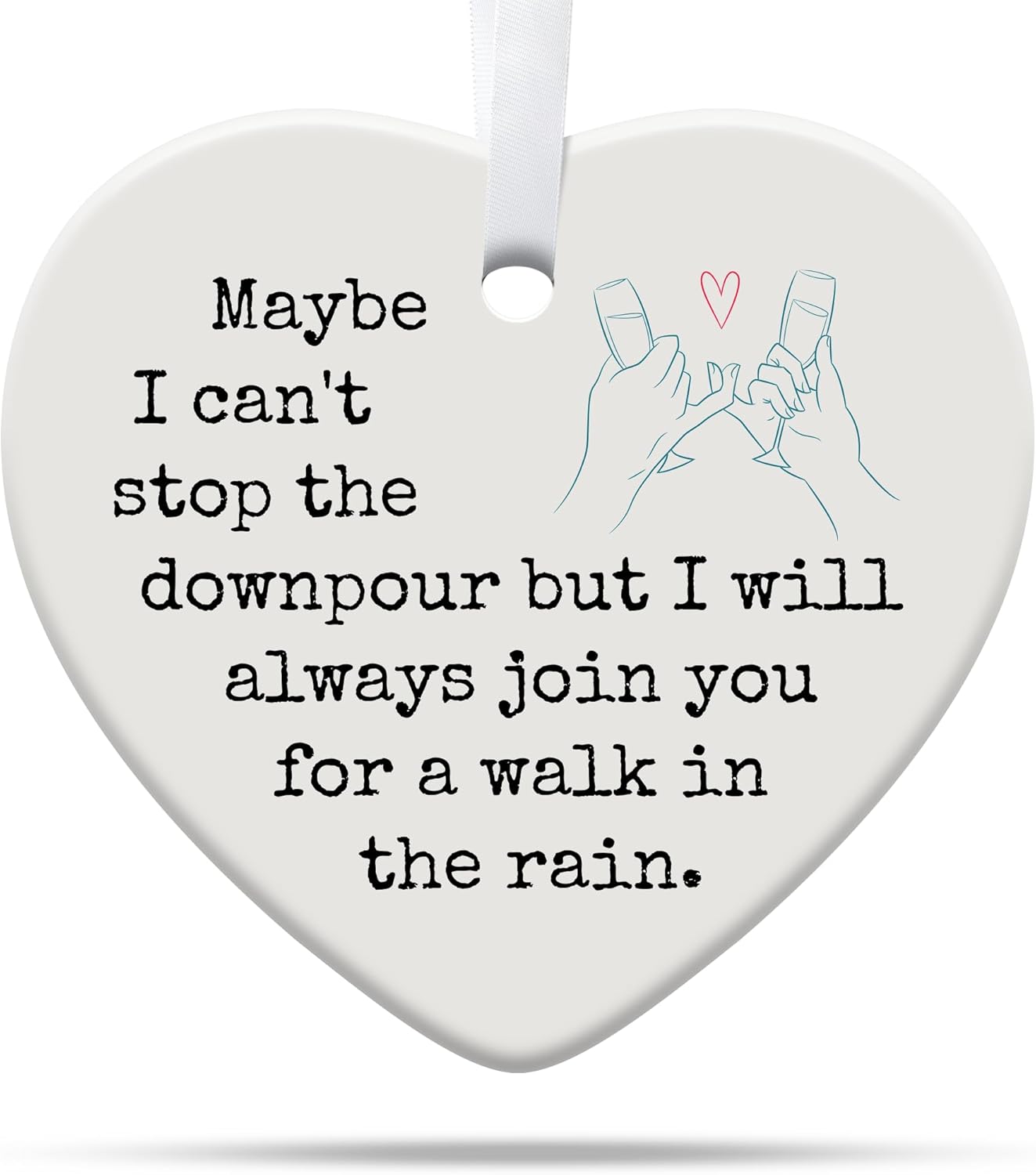 Friendship Gifts for Women, Best Friend, Funny, Work Besties, Sister, Friend Ornaments for Women, Ceramic Christmas Ornaments (Friendship)