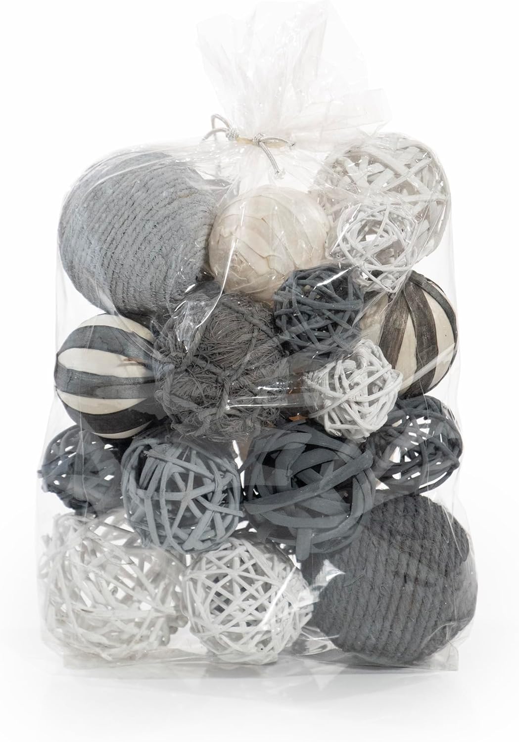 ANDALUCA Decorative Balls Bag Bowl Filler Home Decor (Grey)