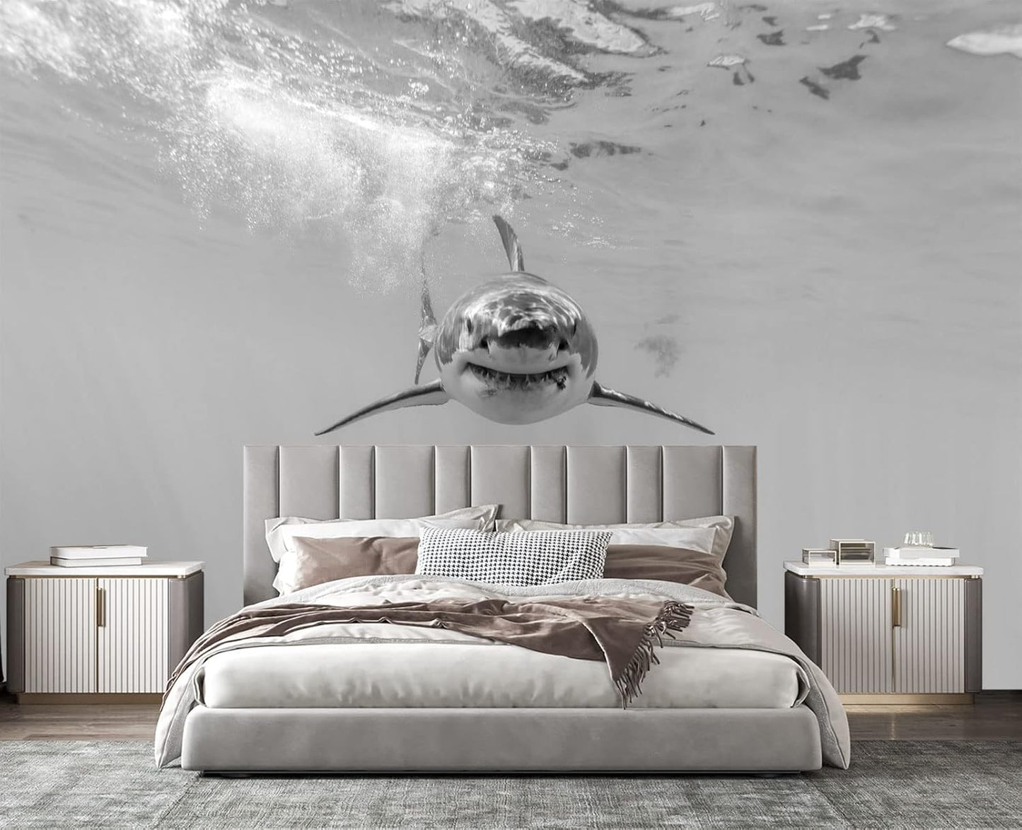 Shark Wall Mural Wallpaper for Bedroom 178" x 117"