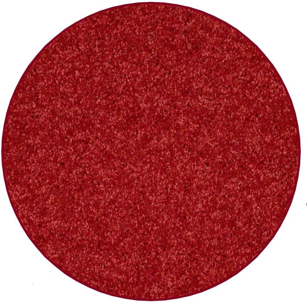 KOECKRITZ Soft and Colorful Kids Classroom Area Rugs (Passes Flammability Pill Test) Many Sizes and Bright Colors to Select from (6' Round, Fire Engine)