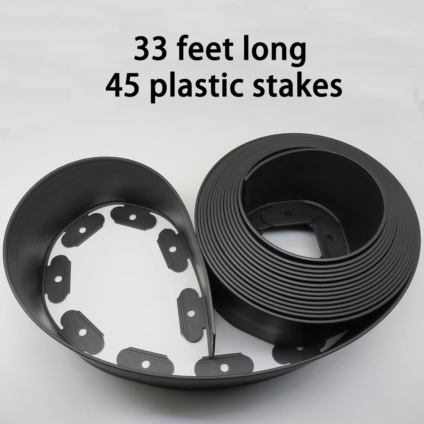 Landscape Edging,Flower Bed Edging no dig，Lawn Edging Garden Edging Border(30Feet-Black-Tall Wall)