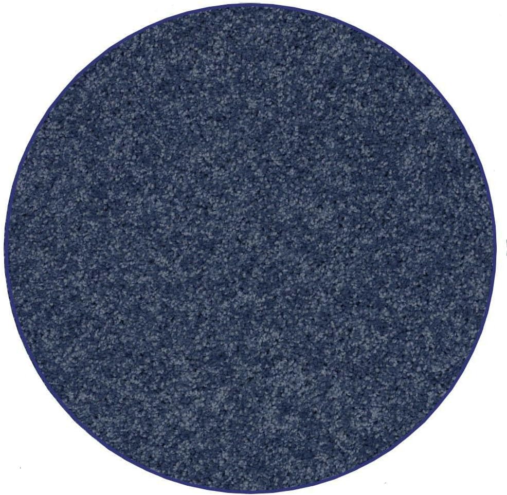 KOECKRITZ Soft and Colorful Kids Classroom Area Rugs (Passes Flammability Pill Test) Many Sizes and Bright Colors to Select from (8' Round, Navy)