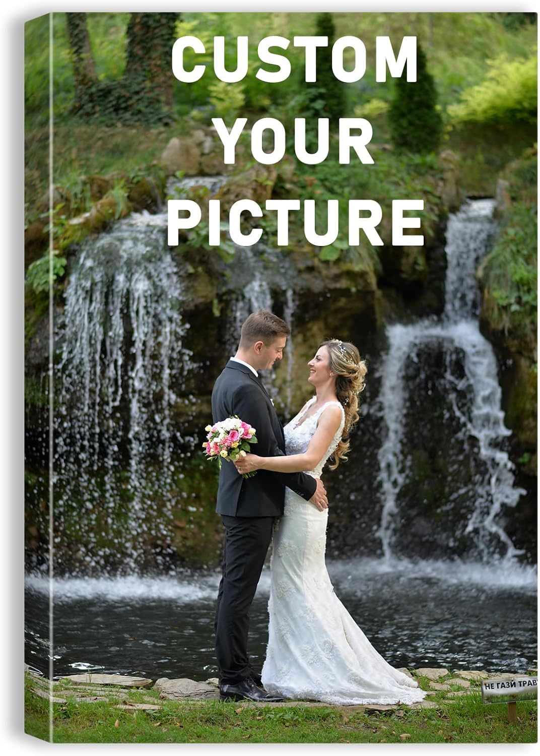 xzartdiy Custom Canvas Prints with Your Photos - Personalized Picture Print Customized Gifts for Family Home Office Wall Art Decor, Wrapped Canvas 8x12inch