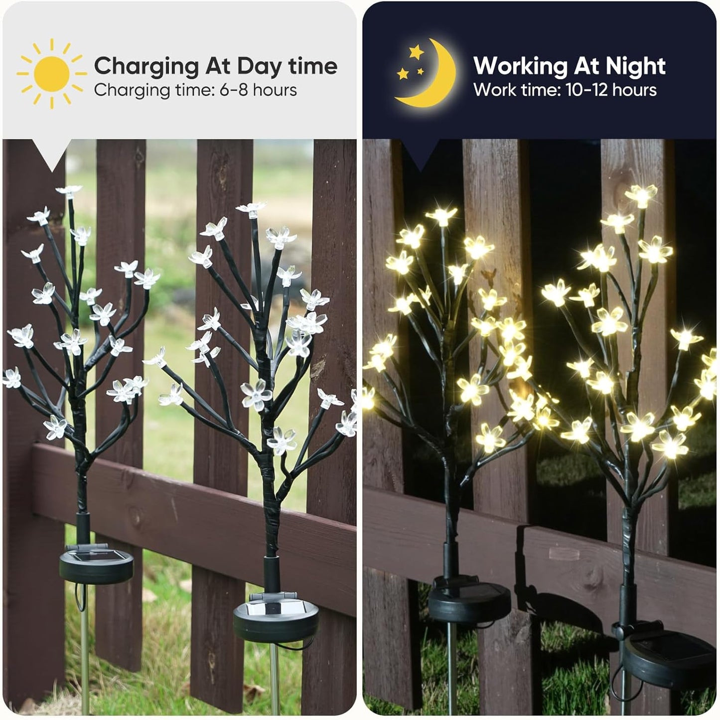 Solar Garden Lights Outdoor,Waterproof Outdoor Solar Lights for Outside Decorative 8Pack, 160Led Solar Flowers Garden Decor, for Yard Pathway,Lawn,Patio Fairy Decorations Gardening Gifts