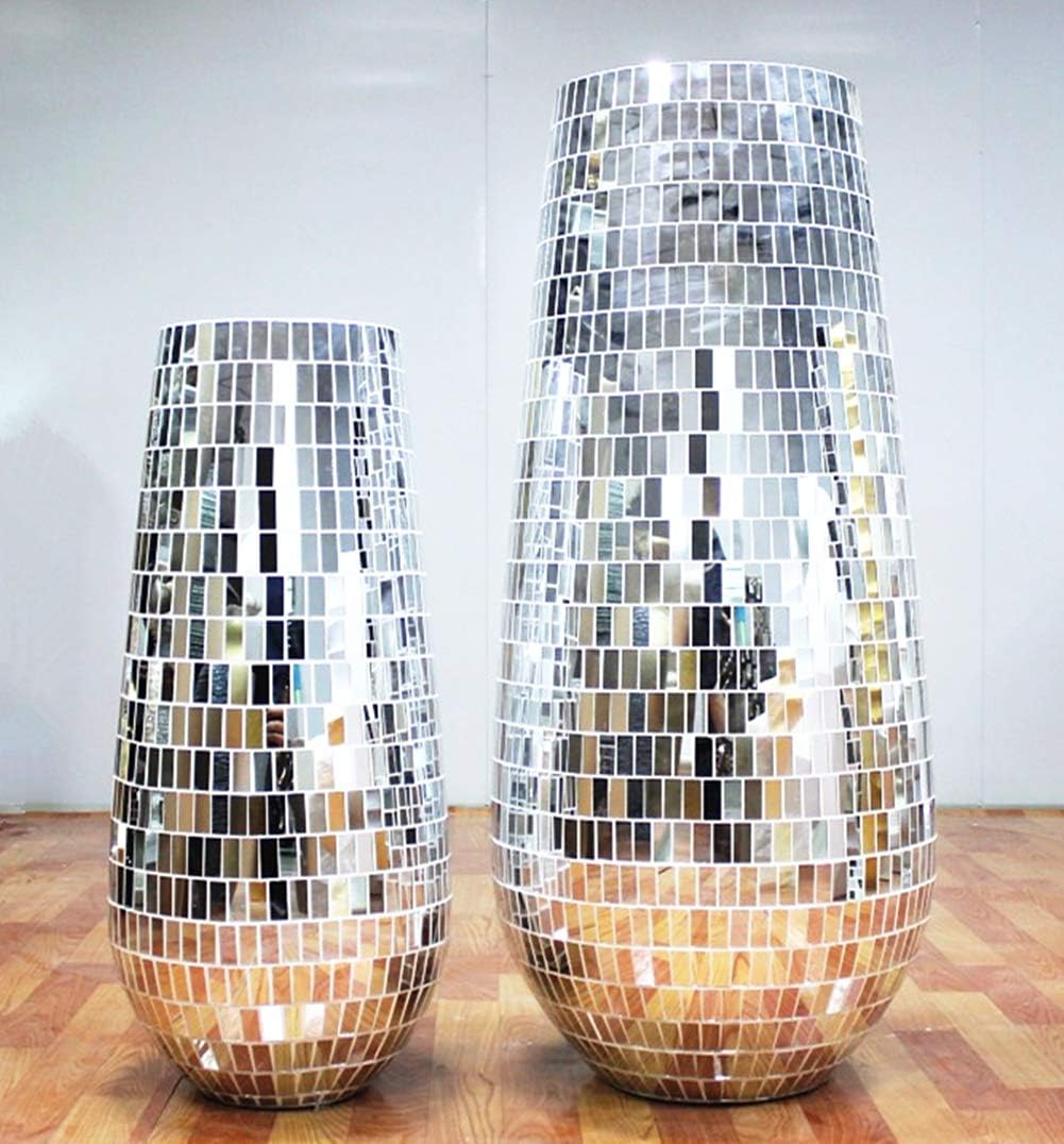 REDODEDO 3600pcs Real Glass Silver Mirrors Mosaic Tiles Sticker for Craft Square Glass Tiles Self Adhesive,5mm by 5mm