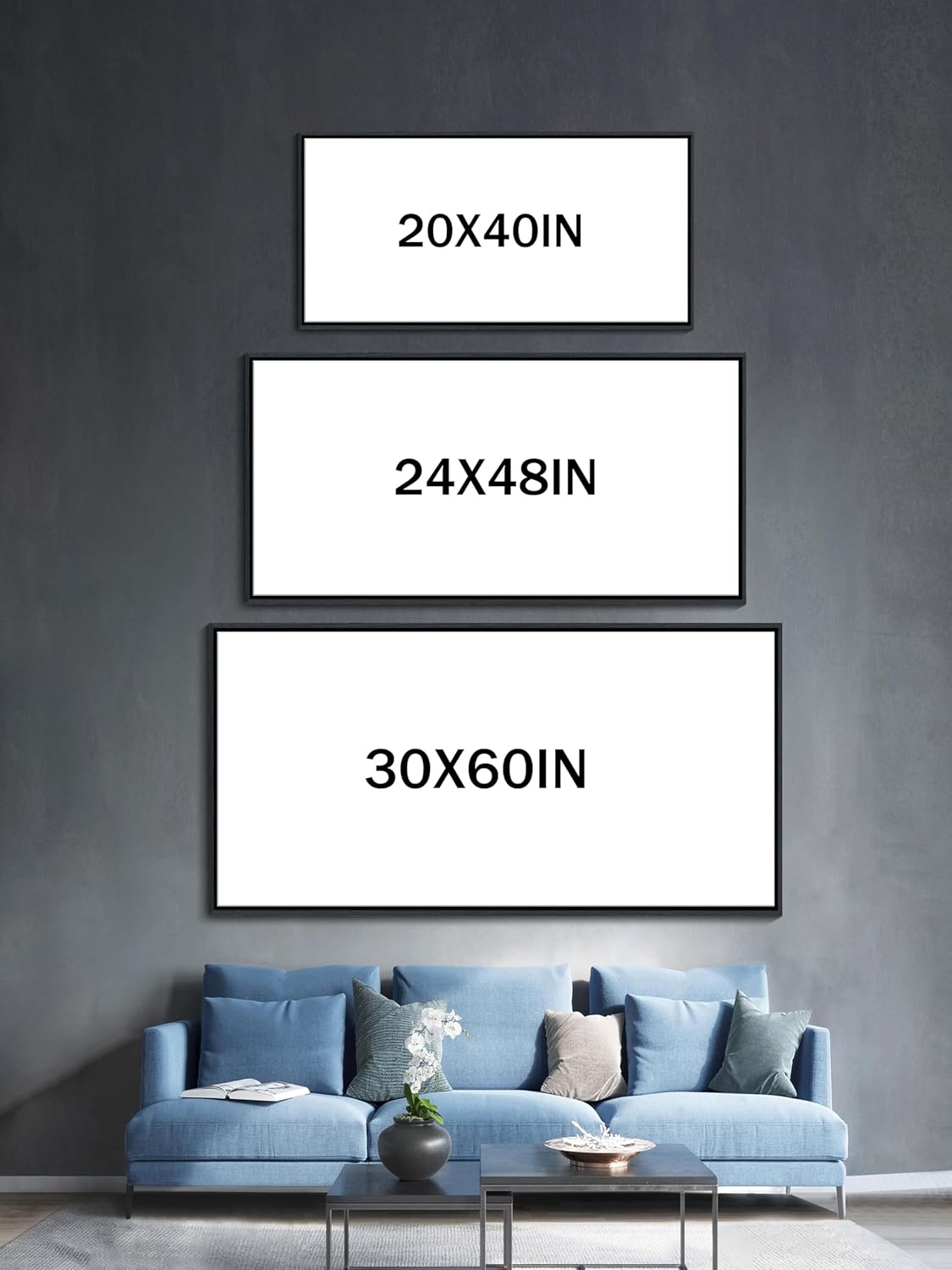 Elephant Canvas Wall Art 24x48 Inches - Framed Oil Painting Style with Black Wood Frame, Jungle Animal Decor for Living Room, Bedroom & Office - Ready to Hang