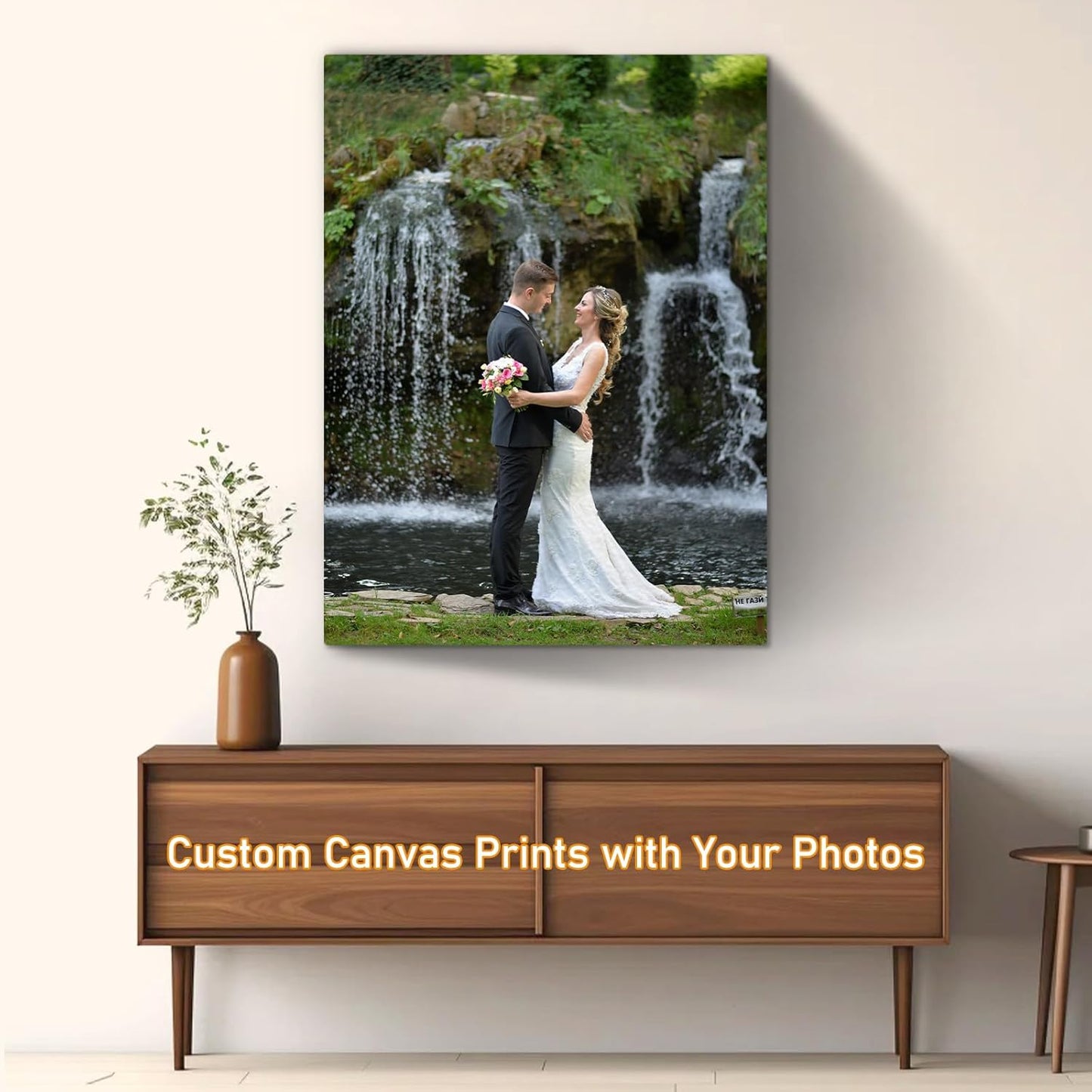 xzartdiy Custom Canvas Prints with Your Photos - Personalized Picture Print Customized Gifts for Family Home Office Wall Art Decor, Wrapped Canvas 30x40inch