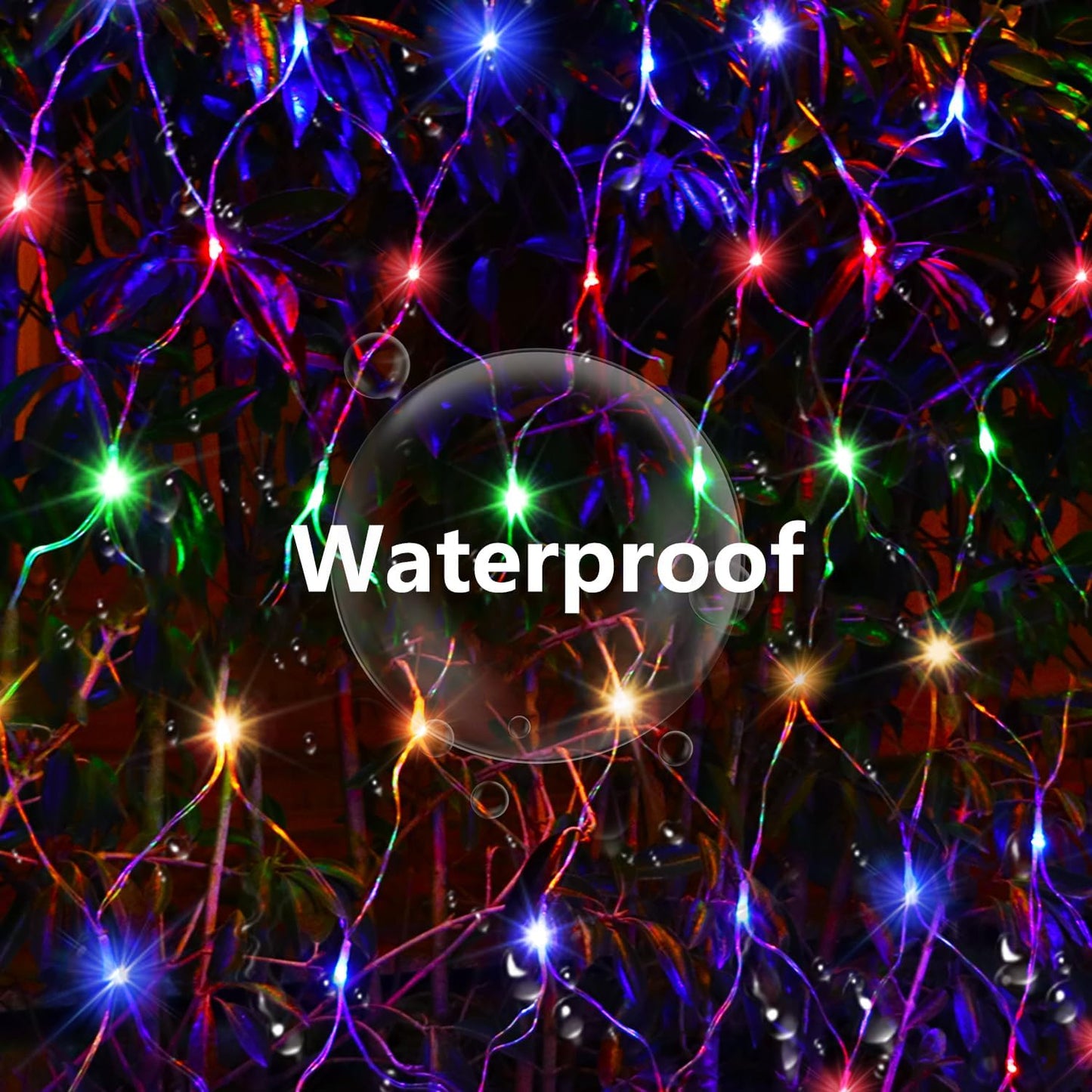 Solar Net Lights Outdoor Mesh Lights Multicolor, 200 LED Net Lights Christmas Colorful, Waterproof 19 Modes Timer Tree Wrap Lights for Fence, Garden, Yard, Bushes, Trunk, Halloween Decor-9.8ft x 6.6ft