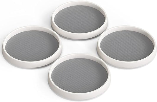Simple Houseware 10-Inch Lazy Susan Spice Organizer Rotating Tray, 4-Pack