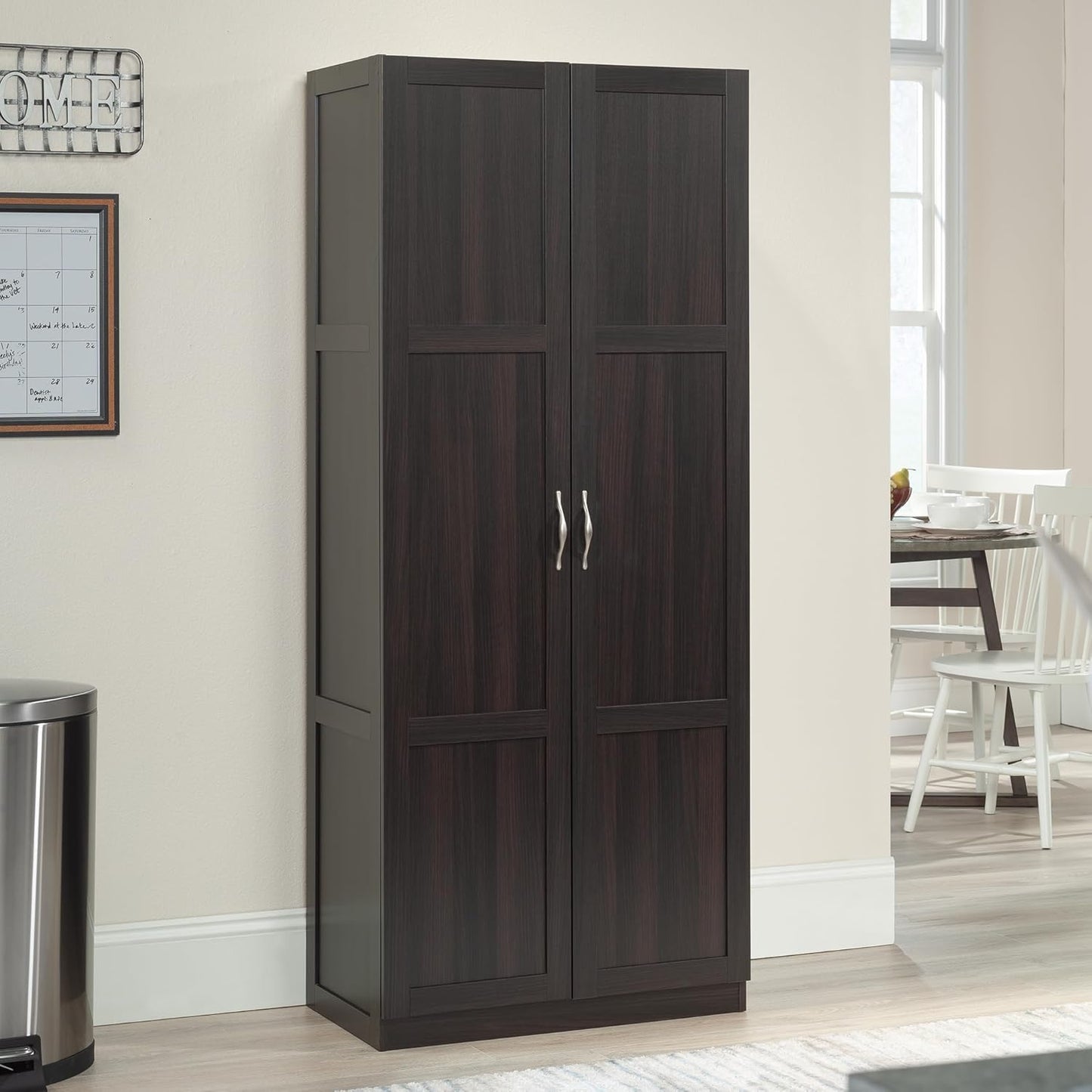 Sauder Storage Cabinet/ Pantry cabinets, 29.61 " x D: 16.02 " x H: 71.50", Cinnamon Cherry finish
