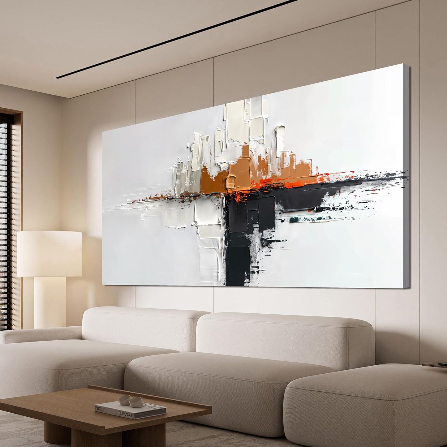 Canvas Wall Art Decor Modern Wall Art Pictures for Living Room Abstract Canvas Art Wall Decor Minimalist Black and White Wall Art Prints Artwork for Walls Office Room HomeDecor Aesthetic 20" X 40"