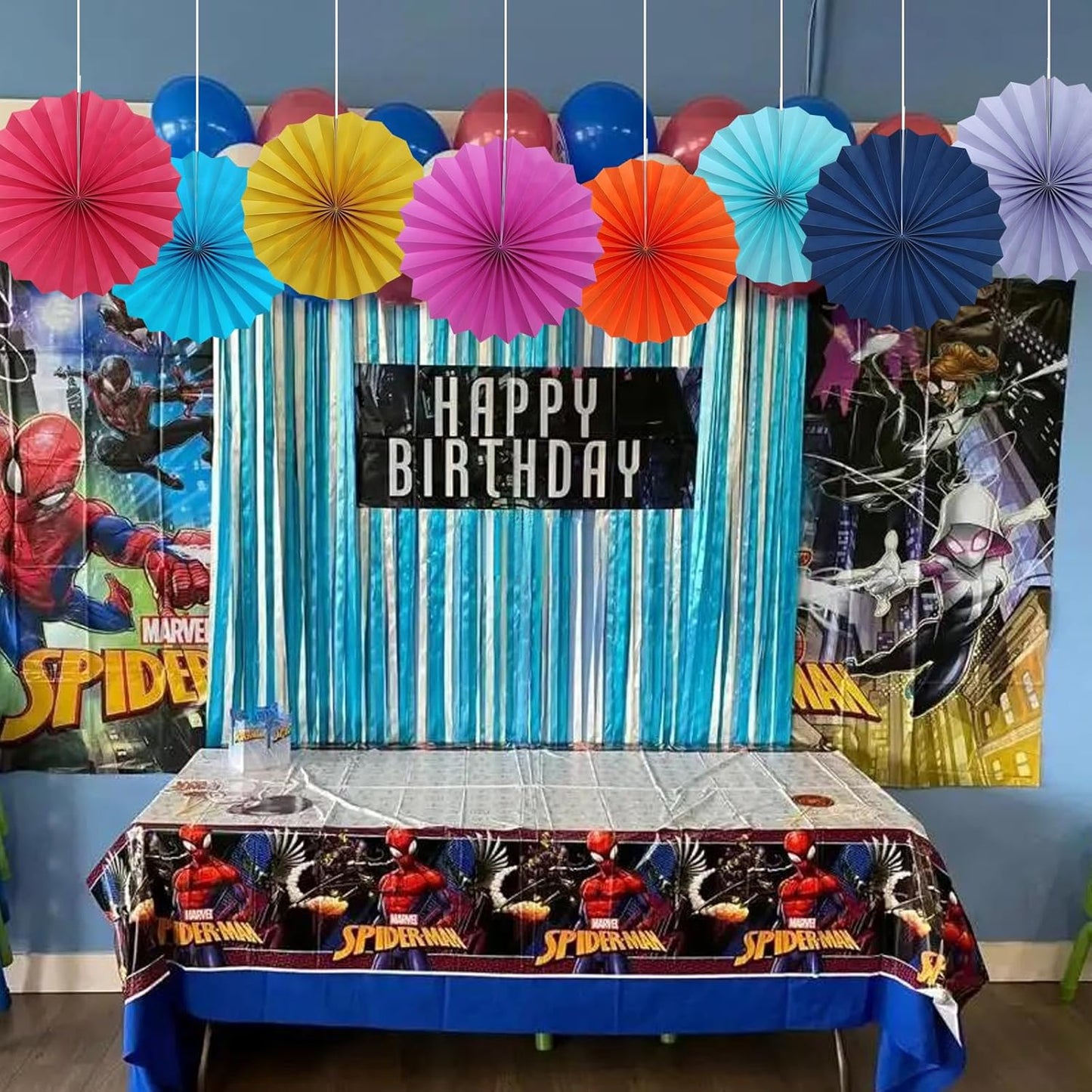 Red Birthday Decorations,DIY Red Paper Fans Hanging Decoration ,Party Supplies Party Fans 12in, Wedding Graduation Events Accessories 30 Color DIY Set （Red）