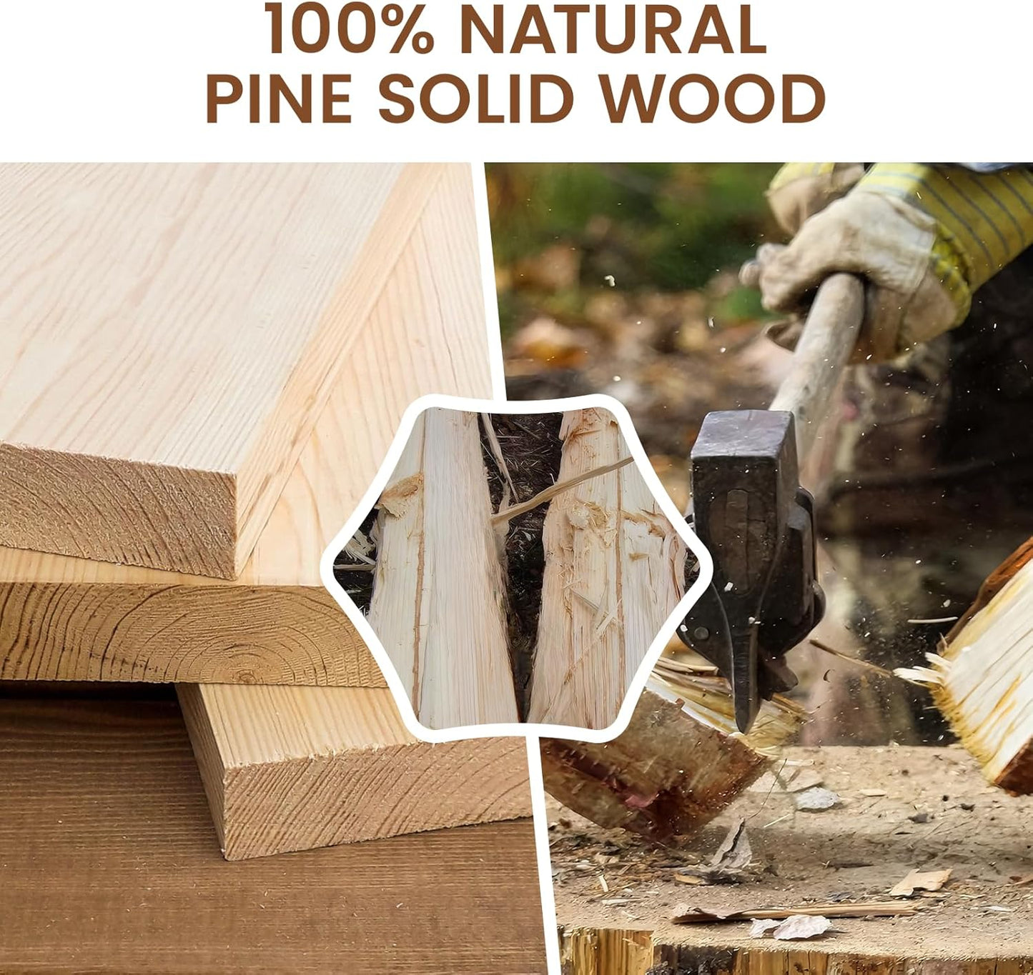 Honey Oak Brown Floating Wall Shelves 24 Inches Long x 8”x 1.4” Wooden Shelf Floating Rustic Farmhouse Decor, Heavy Duty Shelf Hold 60 lbs, Wall Shelves for Bathroom Living Room Kitchen Bedroom Office