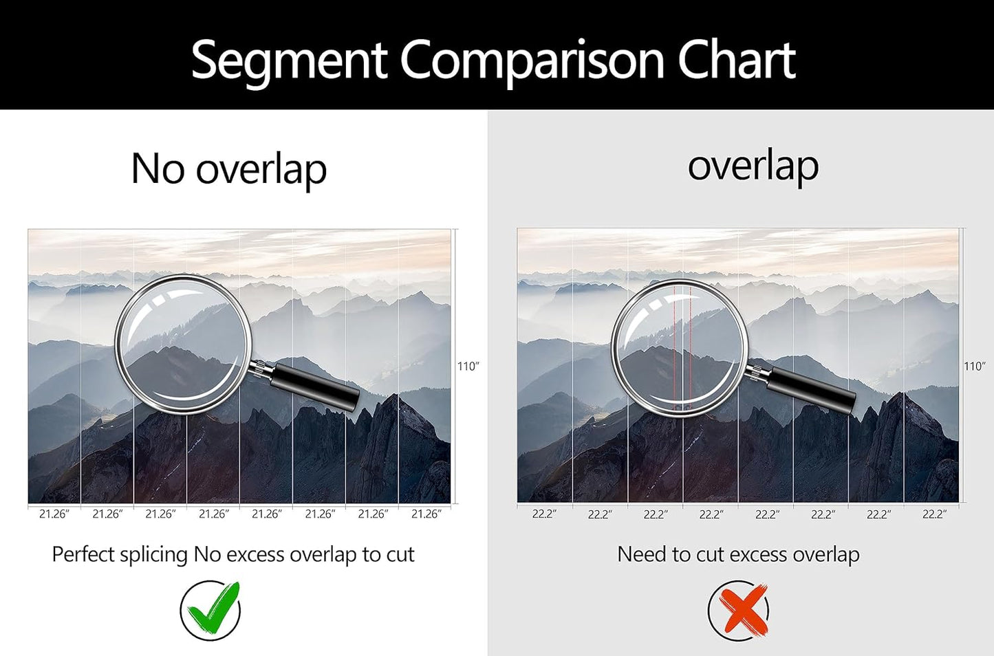 WFBHUA-Modern Mountain Wallpaper Foggy Natural Landscape Wall Mural Decor for Living Room Bedroom Office(Not Peel and Stick)