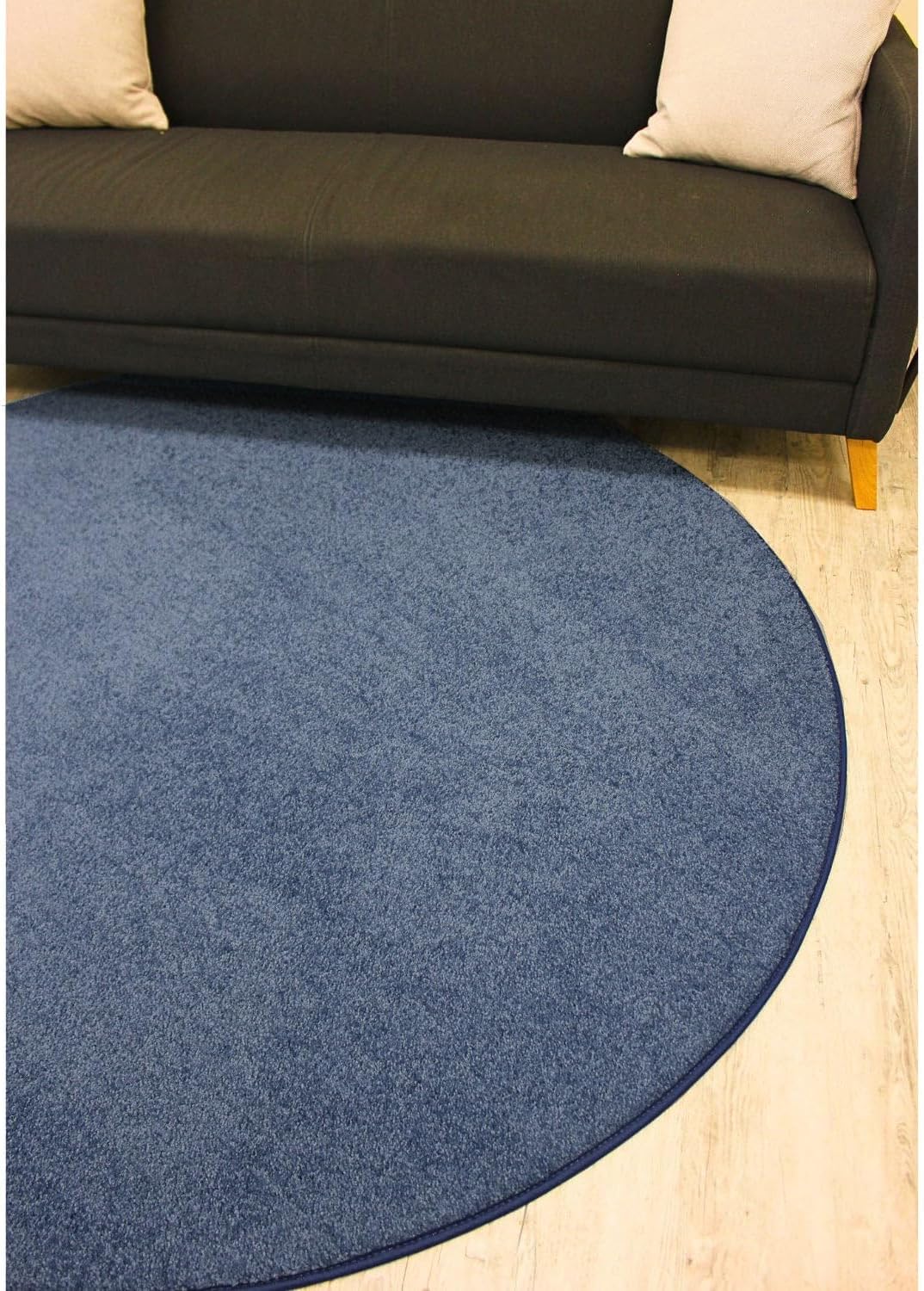 KOECKRITZ Soft and Colorful Kids Classroom Area Rugs (Passes Flammability Pill Test) Many Sizes and Bright Colors to Select from (12' Round, Navy)