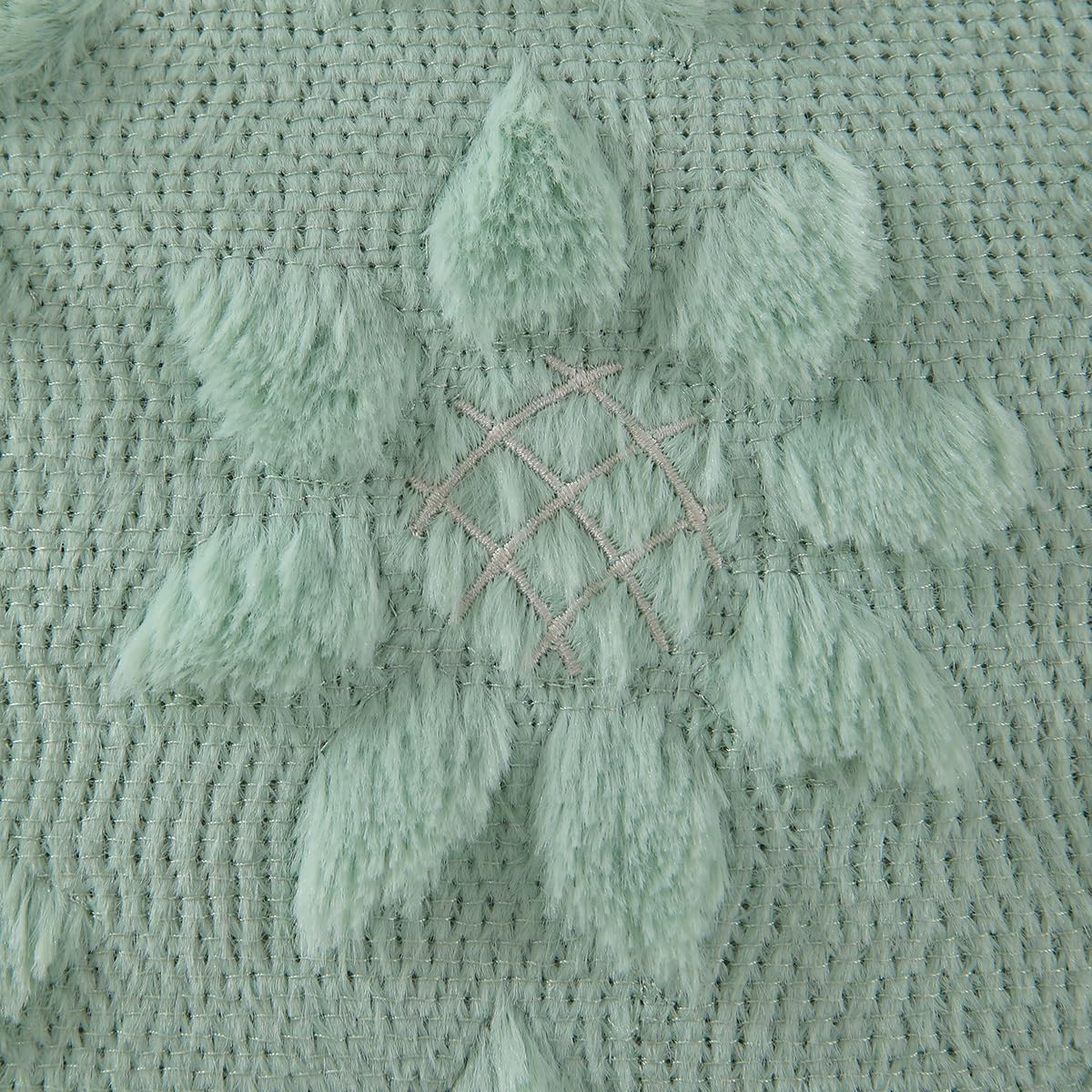 DFXSZ Spring Summer Pillow Covers 20x20 inch Set of 2 Farmhouse Decor White Flower Heart Sunflower Green Soft Plush Faux Fur Jacquard Throw Pillows for Sofa Holiday Spring Home Decor PTK024F20