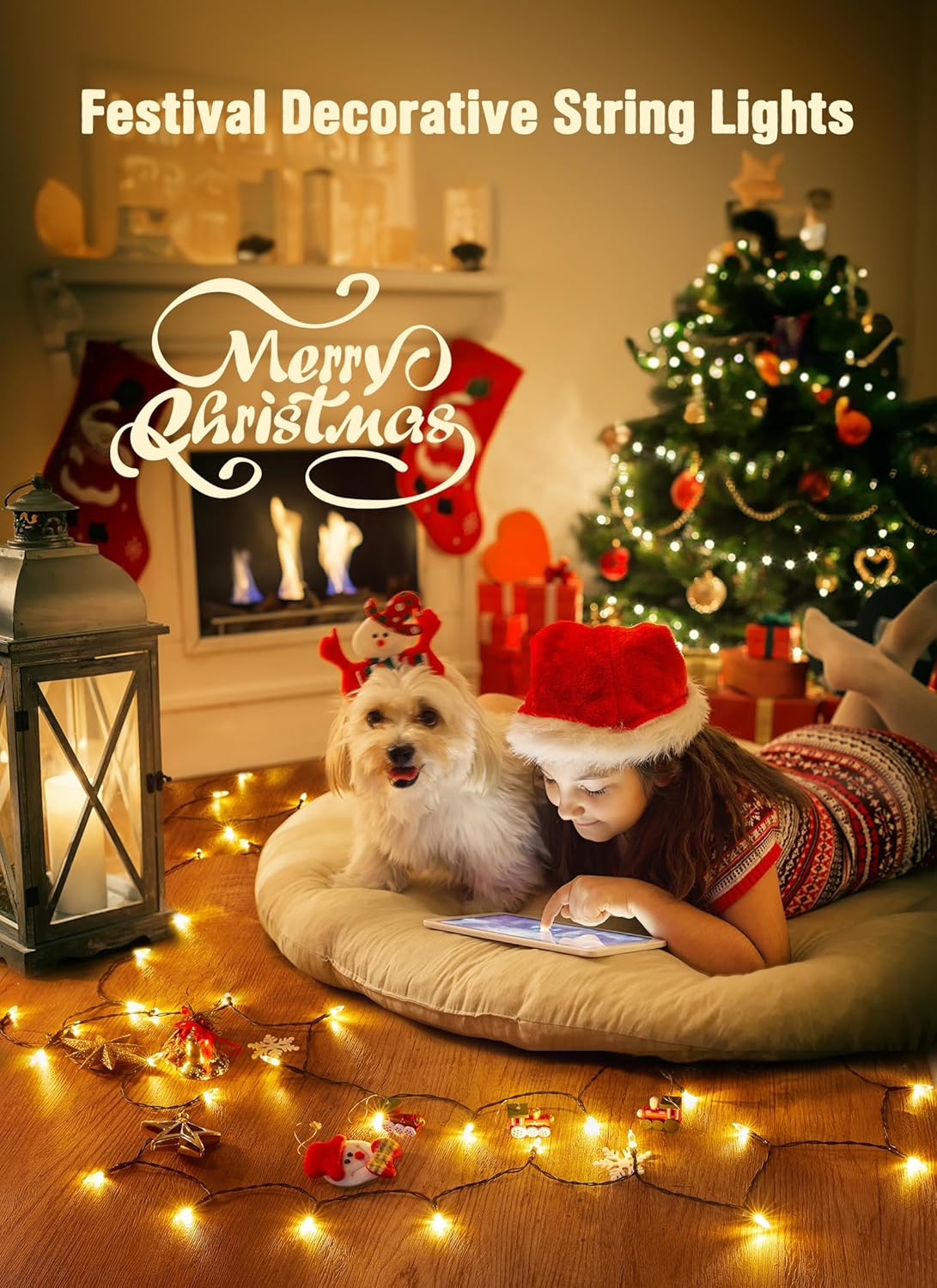 Battery Operated Christmas String Lights, 8ft 20 LED Mini Lights with Timer, Christmas Tree Lights for Indoor Outdoor Bedroom Wedding Party Holiday Xmas Decoration，Warm White（2 Pack）