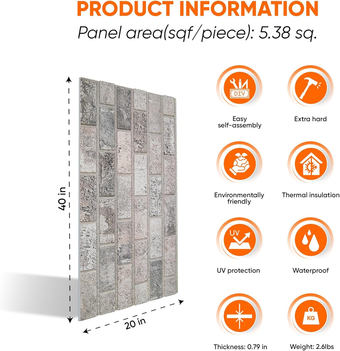 IZODEKOR 3D Brick Effect Wall Panels - Faux Brick Paneling for Living Room, Kitchen, Bathroom and More | Beige Dream - Pack of 10 Covers 53 sq ft