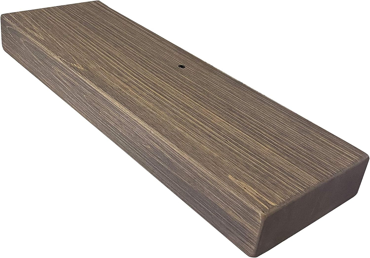 Joel's Antiques 24 Inch Wooden Floating Shelves for Wall - 24x8x2 in - Made of Natural Wood - Heavy Duty Rustic Wall Shelves for Bedroom - Perfect for Living Room, Kitchen - Gray