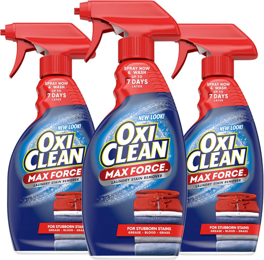 OxiClean Max Force Laundry Stain Remover Spray, 12 Fl. Oz, 3-Pack