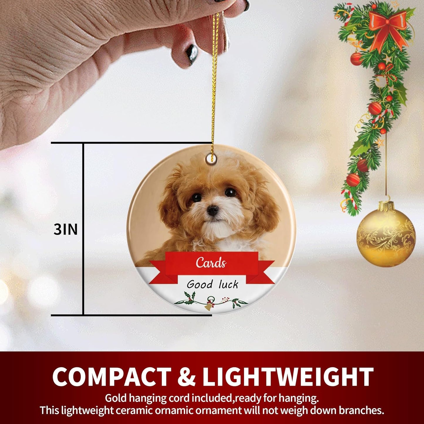 Personalized Christmas Ornaments, Custom Photo & Text 2025 Christmas Tree Ornament, Ideal for Xmas Decorations, Baby Showers, Weddings, Birthdays, Gifts for Mom, Dad, Kids, Pets, Friends