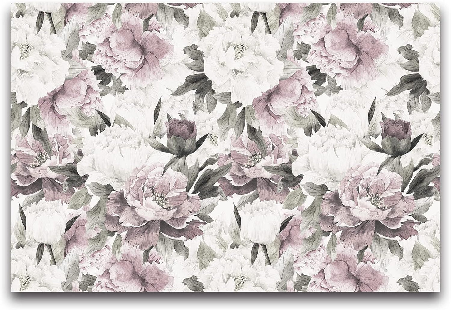 Cliouar-Vintage Purple Pink Rose Bedroom Living Room Decor Wallpaper Mural Bedroom Living Room Decor Peel and Stick 98" x 58"