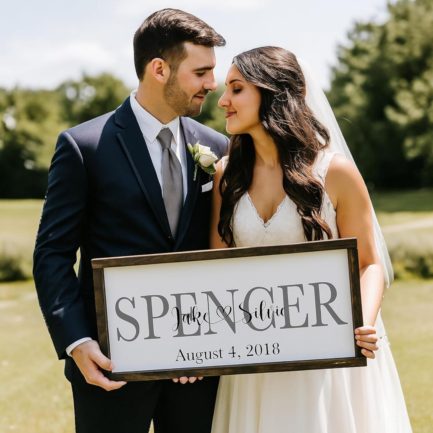 personalized wedding sign custom wedding sign marriage ceremony decorations Newlywed gifts personalized family name sign custom last name wall decor (FS05-Family Name)