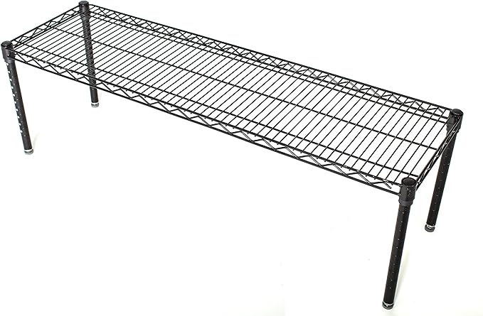 Omega Products Corporation 24" Deep x 48" Wide x 14" High Black Stationary Dunnage Rack