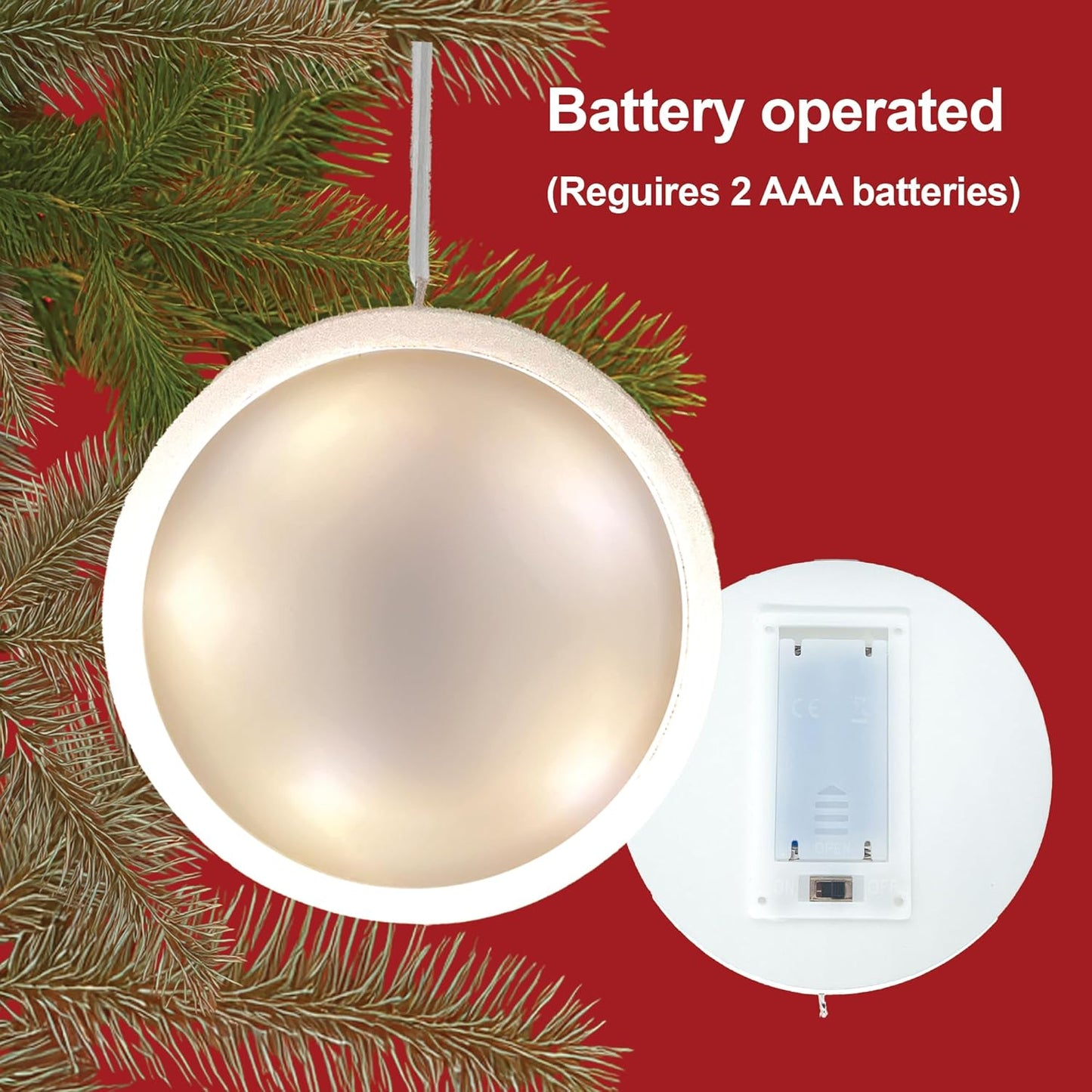 Personalized Family Christmas Ornament with Light – Custom Photo Ornaments, Customized Christmas Decoration, Picture Ornament for Tree, Customizable Family Keepsake Gift